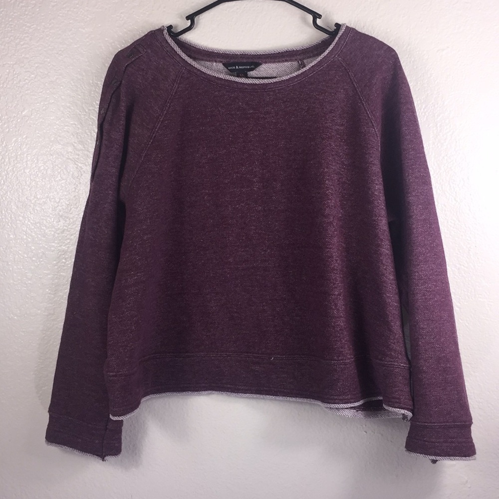 Rock & Republic Maroon Sweater in XL